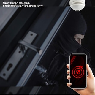 Foto 4 | Foto 4 | Bombilla Cámara Cámara Wifi De 360° Con Audio Bidireccional 1080p Hd Cámara De Seguridad Wifi Inalámbrica Con Visión Nocturna