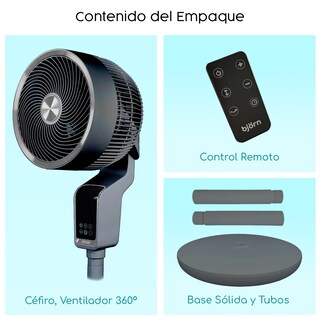Foto 2 | Foto 2 | Ventilador De Pedestal Silencioso 360 Grados Color Negro I Marca Björn I Control Remoto I Pantalla Táctil I 3 Velocidades I Aspa