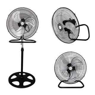 Foto 1 | Foto 1 | Ventilador 3 En 1 De Pedestal Piso Y Pared De 18 Pulgadas Aspas De Metal Con 3 Velocidades Y Perilla Ajustable De Altura Bas