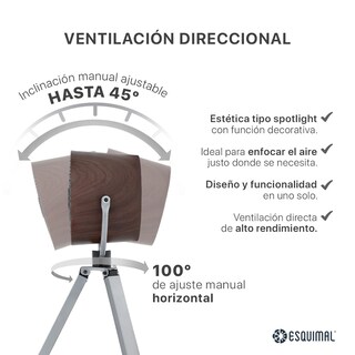 Foto 3 | Foto 3 | Esquimal Ventilador De Pedestal Con Tripié Tipo Reflector Estilo Retro Industrial Altura Ajustable 3 Velocidades. Decoración