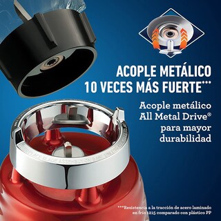 Foto 6 | Foto 6 | Oster Licuadora Clásica Roja 3 Velocidades Vaso De Vidrio Blst4126r013