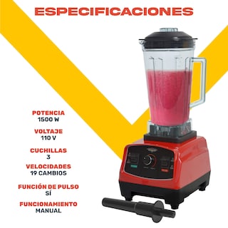 Foto 2 | Foto 2 | Gutstark Licuadora Profesional 1500 W Vaso De 2.2 L Anti-impacto 6 Aspas 20 Velocidades Industrial Para Restaurantes Negocios Mu