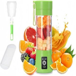 Foto 1 | Foto 1 | Batidora Portátil 150 Watt Para Batidos Y Smoothies 380 Ml Batidora De Viaje Recargable Por Usb Botella Sin Bpa Con Cepillo
