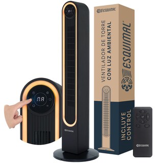 Foto 1 | Foto 1 | Esquimal Ventilador De Torre 106 Cm Con Luz Led Ambiental 60w Pantalla Táctil Con Temperatura Oscilante 150° 3 Velocidades Te