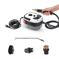 Feiniao Limpiador De Vapor Portátil 2500w  Con 3 Cabezales De Cepillo Y 1 Boquilla Curva  Máquina Limpiador De Vapor De Mano Alt