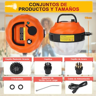 Foto 3 | Foto 3 | Zerdie Limpiador De Vapor De Alta Temperatura Y Alta Presión Limpiador De Vapor Portátil Ajuste De 6 Engranajes Máquina De Lim