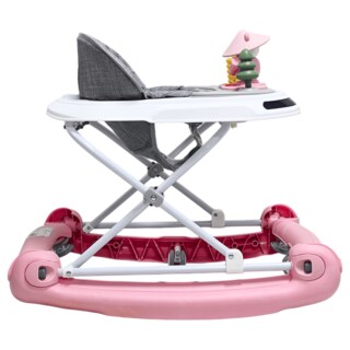 Foto 8 | Foto 8 | Andadera Para Bebé Mecedora Panda Musical Bastón Dirigible Alturas Ajustables Plegable Tapete Brincolín - Rosa