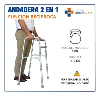 Foto 5 | Foto 5 | Andadera Aluminio Plegable Ortopedica Estandar Adulto Variacion En Altura