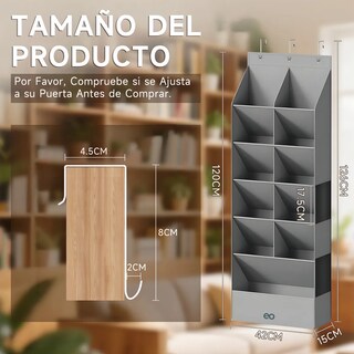 Foto 2 | Foto 2 | Organizador De Pared Multifuncional De Tela Oxford 600d Eo Safe Imports Esi-21995 Gris