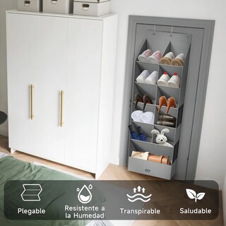 Foto 4 | Foto 4 | Organizador De Pared Multifuncional De Tela Oxford 600d Eo Safe Imports Esi-21995 Gris