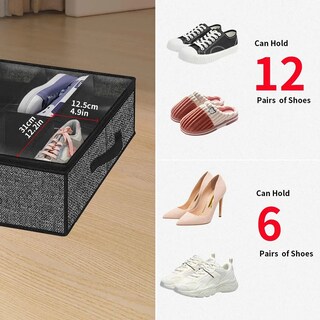Foto 4 | Foto 4 | Zapatera Plegable Bajo Cama 2pz Organizador 24 Pares Zapatos Eo Safe Imports Esi-21997 Gris