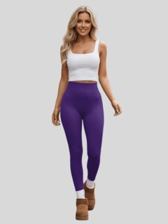 Foto 2 | Foto 2 | Set 3 Mallones Mujer Leggings Stretch Leggins Lic-071-px3 Negro negro Y Morado Mayon Mallas