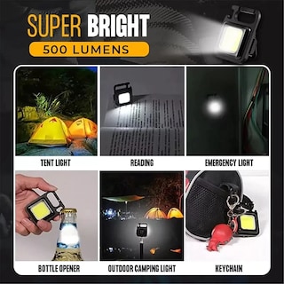 Foto 5 | Foto 5 | Set De 3 Linternas Recargables Por USB en forma de Llavero Portátil Magnética Con Soporte Y Abrebolleta
