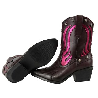 Foto 6 | Foto 6 | Bota Botin Vaquero Cowboy Rodeo Juvenil Estilo Western Moda Tacon Cuadrado