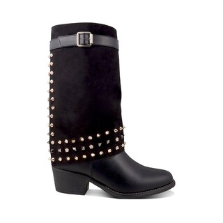 Foto 1 | Foto 1 | Bota Vaquera Dama Dominiq 25701 Negro Con Pedrería Brillante