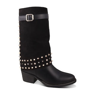 Foto 2 | Foto 2 | Bota Vaquera Dama Dominiq 25701 Negro Con Pedrería Brillante