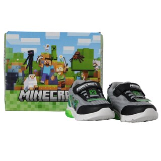 Foto 7 | Foto 7 | Tenis Con Luces Led Minecraft Para Niño Creeper Edition Negro Con Verde Choclo Ligero Comodo