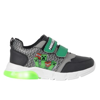 Foto 1 | Foto 1 | Tenis Choclo Con Luces Led Minecraft Para Niño Creeper Edition Negro Con Verde Casual Comodo Ligero Gamer