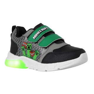 Foto 2 | Foto 2 | Tenis Choclo Con Luces Led Minecraft Para Niño Creeper Edition Negro Con Verde Casual Comodo Ligero Gamer