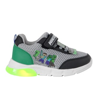 Foto 1 | Foto 1 | Tenis Con Luces Led Minecraft Para Niño Creeper Edition Negro Con Verde Choclo Ligero Comodo