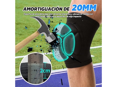 Foto 3 | Foto 3 | 2 Par Rodilleras Deportivas Para Vóleibol Baloncesto O Baile Talla: L Eo Safe Imports Esi-21992 Rosa