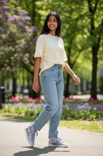 Foto 8 | Foto 8 | Tenis Bota Barbie Morados Para Niña Brillo Y Estilo Moda Juvenil Casual Estrellas