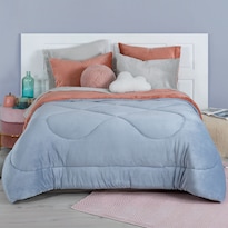 Cobertor Premium Esquimal Con Fundas De Almohada Albor Matrimonial