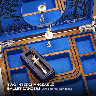 Foto 3 | Foto 3 | Joyero Wolf Ballet Musical De Madera De Nogal Con 9 Compartimentos - Venta Internacional.