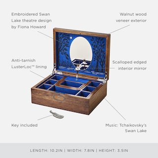 Foto 4 | Foto 4 | Joyero Wolf Ballet Musical De Madera De Nogal Con 9 Compartimentos - Venta Internacional.