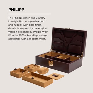 Foto 2 | Foto 2 | Caja Para Relojes Y Joyas Lifestyle Box Wolf Philipp Chestnut - Venta Internacional.
