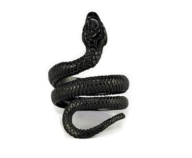 Foto 1 | Foto 1 | Anillo Víbora Xtellar Negro Acero Inoxidable Unisex Serpiente