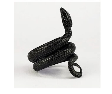 Foto 3 | Foto 3 | Anillo Víbora Xtellar Negro Acero Inoxidable Unisex Serpiente