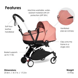 Foto 5 | Foto 5 | Cochecito Babyzen Yoyo2 Con Marco Blanco Y Capazo De Jengibre - Venta Internacional.