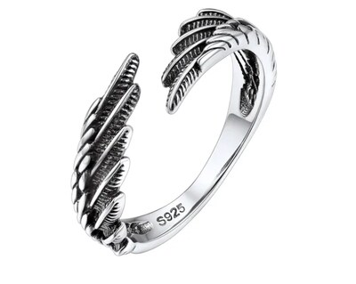 Foto 2 | Foto 2 | 2 Anillo De Alas De Ángel Demonio Plata 925 P/ Mujer Hombre