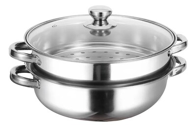Foto 1 | Foto 1 | Vaporera De Cocina De Acero Inoxidable De Doble Capa