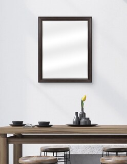 Foto 4 | Foto 4 | Espejo De Pared Enmarcado En Color Nogal Tostado | Fine Art Tj - 66 X 71 Cm