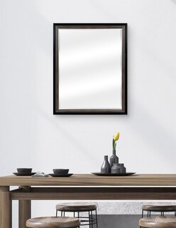 Foto 4 | Foto 4 | Espejo De Pared Enmarcado En Color Negro Con Acentos Champán | Fine Art Tj - 66 X 71 Cm