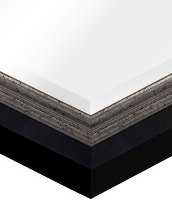 Foto 5 | Foto 5 | Espejo De Pared Enmarcado En Color Negro Con Acentos Champán | Fine Art Tj - 71 X 101 Cm