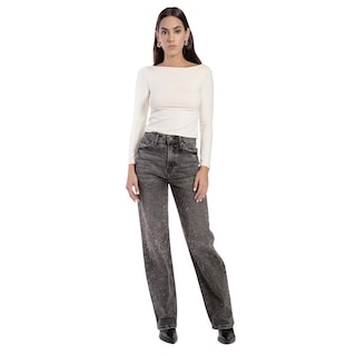 Foto 5 | Foto 5 | Jeans Wide Leg Mujer Balam Bl7239 Gris Oscuro