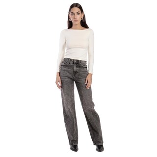 Foto 5 | Foto 5 | Jeans Wide Leg Mujer Balam Bl7239 Gris Oscuro
