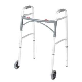 Foto 1 | Foto 1 | Drive Medical Deluxe - Andador Plegable De Dos Botones Con Ruedas De 5 Pulgadas