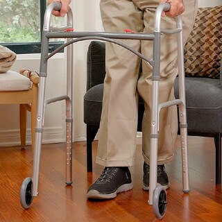Foto 5 | Foto 5 | Drive Medical Deluxe - Andador Plegable De Dos Botones Con Ruedas De 5 Pulgadas