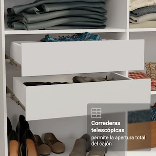 Foto 5 | Foto 5 | Ropero Closet Madesa Venus Con 4 Cajones 180cm Blanco 10