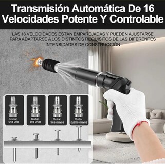 Foto 4 | Foto 4 | Pistola De Clavos Fijacion Remachadora Manual Con 150 Clavos