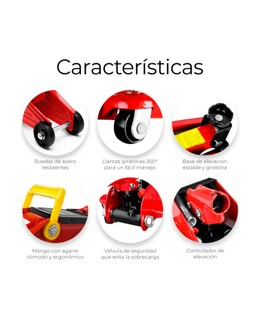 Foto 3 | Foto 3 | Gato Hidraulico De Patín Para Carro 2 Toneladas Portátil