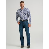 Camisa Vaquera Wrangler Hombre Slim Fit Manga Larga 198 Azul