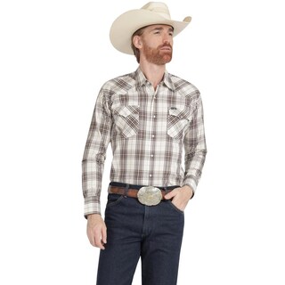 Foto 1 | Foto 1 | Camisa Vaquera Wrangler Hombre Regular Fit Manga Larga 809 Cafe