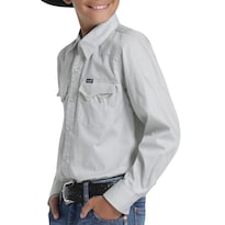 Camisa Vaquera Wrangler Niño Slim Fit Manga Larga 588 Beige