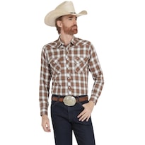 Camisa Vaquera Wrangler Hombre Slim Fit Manga Larga 036 Beige