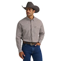 Camisa Vaquera Wrangler Hombre Regular Fit Manga Larga 191 Beige